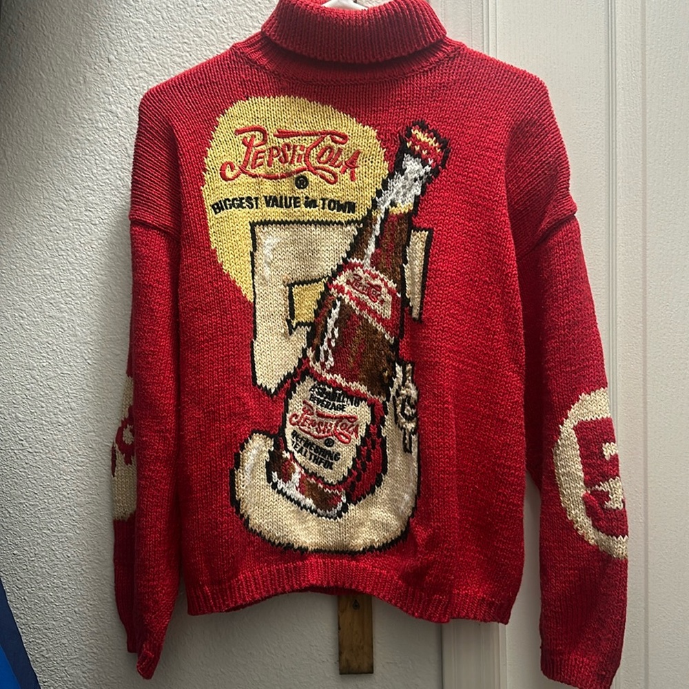 The Eagles Eye Rare Vintage Pepsi-Cola Knit Sweater.